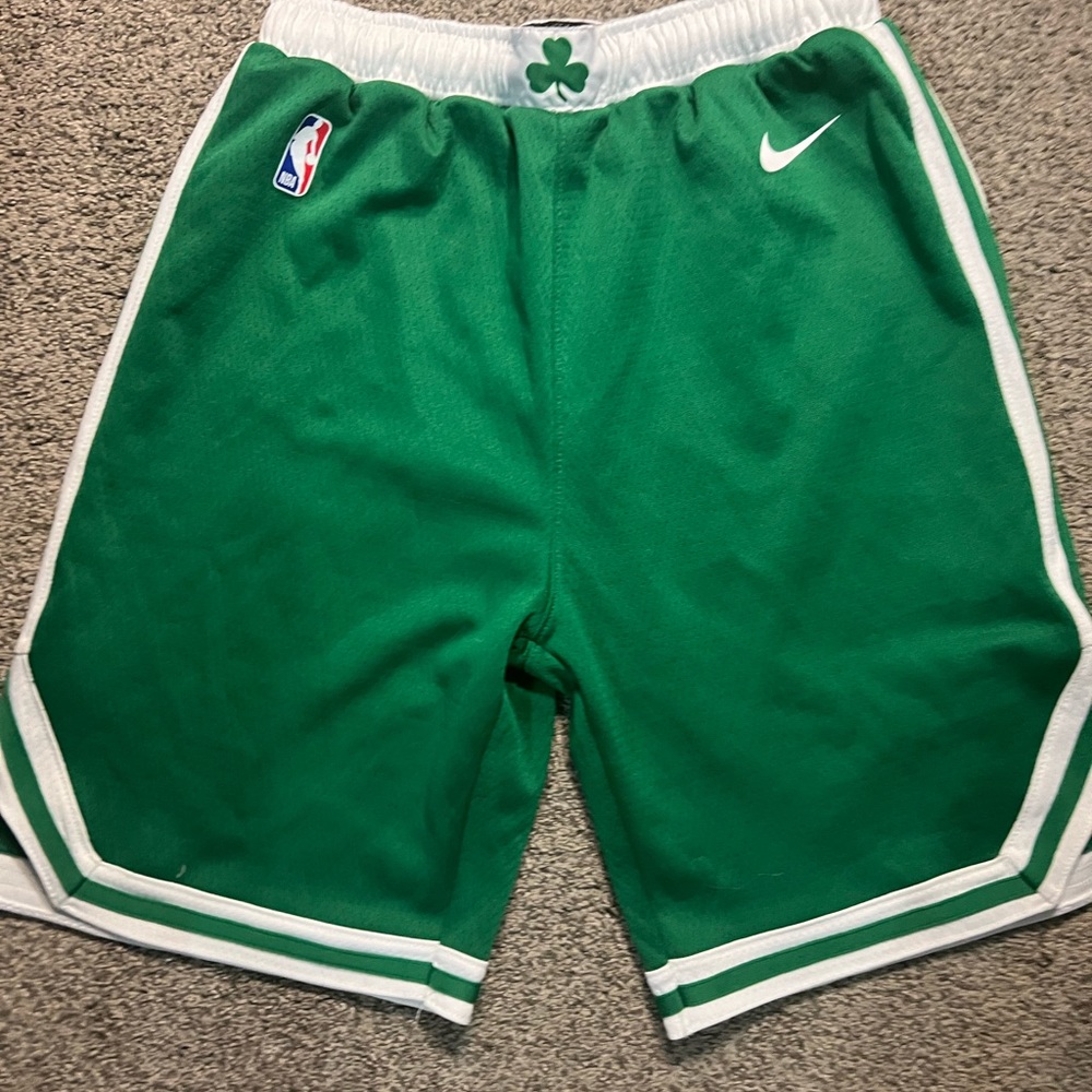 Celtics shorts, boys medium. Used.